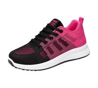 Baskets orthopédiques légères en maille respirante pour femme - Soutien de la voûte plantaire - Antidérapantes - Mousse à mémoire de forme - Chaussures de marche orthopédiques douces et épaisses, rose