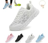 Baskets orthopédiques luxueuses pour femme - Chaussures de marche larges creuses avec soutien de la voûte plantaire - Semelle souple confortable et respirante - Chaussures de sport antidérapantes à
