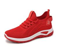 Baskets orthopédiques pour femme avec soutien de la voûte plantaire - Antidérapantes et respirantes - En maille - Chaussures de sport basses à lacets - Légères et confortables - Chaussures compensées