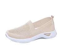 Baskets orthopédiques pour femme - Confortables - Maille respirante - Confortables - Élégantes - Confortables - Chaussures de sport antidérapantes - Chaussures de marche, beige, 38 EU