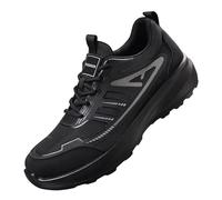 Baskets orthopédiques pour homme avec soutien de la voûte plantaire, mousse à mémoire de forme, antidérapantes, avec embout en acier, respirantes et légères, chaussures de travail douces et épaisses