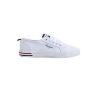 Pepe Jeans Boys' Brady Basic Boy Trainers, White 36