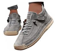 Baskets plates pour femme, chaussures orthopédiques confortables en cuir synthétique, antidérapantes, imperméables, mains libres, chaussures de plein air rétro, décontractées, légères, à enfiler pour