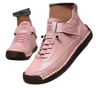 Baskets plates pour femme, chaussures orthopédiques confortables en cuir synthétique, antidérapantes, imperméables, mains libres, chaussures de plein air rétro, décontractées, légères, à enfiler pour