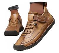 Baskets plates pour femme, chaussures orthopédiques confortables en cuir synthétique, antidérapantes, imperméables, mains libres, chaussures de plein air rétro, décontractées, légères, à enfiler pour