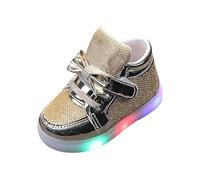 Baskets pour bébé - Semelle lumineuse - Chaussures d'intérieur pour enfants | Chaussures plates pour occasions festives, élégantes, pour fille, chaussures de trekking, chaussures pieds nus