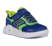 Baskets pour bébés Geox J Wroom B.B en synthétique lumineuses - Bleu Vert - Lacets élastiques 34