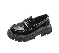 Baskets pour enfant 28 chaussures Bowknot First Shoes Buckle Strap Toddler Bottom Soft Bottom Respirant Princess Shoes Poupée Baskets Fille, Noir , 27.5 EU