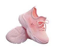 Baskets pour enfant garçon et fille, avec semelles épaisses, en maille, semelles antidérapantes, confortables, respirantes, pour sports de plein air, Rose, 26 EU