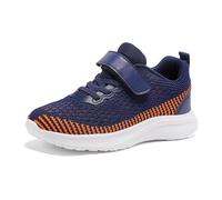 Baskets pour enfants en maille légère et respirante - Chaussures de course confortables avec semelle flexible - Pour un usage quotidien, 01 bleu foncé., 37 1/3 EU
