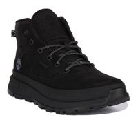 Baskets pour enfants Timberland Field Trekker Mid en cuir synthétique noir avec semelle extérieure à crampons 38