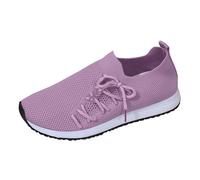 Baskets pour femme 2023 Nouvelle Europe et les États et les États-Unis Tissage mouche Couleur unie Haut décontracté Baskets Club C Double Baskets pour femme, violet, 38 EU