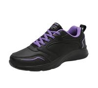 Baskets pour femme avec mousse à mémoire de forme, chaussures de course imperméables en cuir, chaussures de marche avec lacets, chaussures de fitness, chaussures de sport, chaussures décontractées