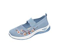 Baskets pour femme - Blanc - Chaussures d'été élégantes - Chaussures d'été plates confortables - Chaussures de sport à enfiler - Chaussures de course à pied - Ouvertes à l'arrière - Chaussures de