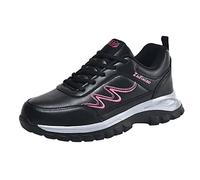 Baskets pour femme - Chaussures de course - Chaussures de sport - Mode - Chaussures de sport plates antidérapantes - Imperméables - Lacets - Texture simple - Design décontracté - Pour fille, Rose, 37