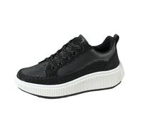 Baskets pour femme - Chaussures de course - Chaussures de sport - Mode - Modèle pour femme - Bas épais - Lacets respirants - Confortables - Bouche plate - Tendance - Couleur unie - Chaussures de