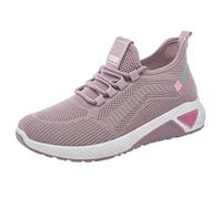 Baskets pour femme - Chaussures de marche antidérapantes à lacets avec soutien de la voûte plantaire - Maille respirante - Baskets orthopédiques légères et confortables - Chaussures de course sur