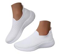 Baskets pour femme - Chaussures de sport - Chaussures de course - Chaussures de sport pour femme - Toutes saisons - Bout rond - Ouverture profonde - Lacets - Baskets décontractées - Chaussures plates