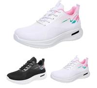 Baskets pour femme - Chaussures de sport - Chaussures de course - Respirantes - Tissu en maille - Chaussures de fitness orthopédiques ergonomiques - Soulagement de la douleur - Légères, Blanc., 38 EU
