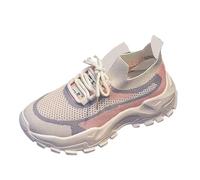Baskets pour femme - Chaussures de sport d'été en maille respirante et légère - Semelle épaisse - Amortissement - Chaussures de jogging confortables - Chaussures de course à pied - Chaussures de