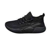 Baskets pour femme - Chaussures de sport d'été en maille respirante - Légères - Couleur unie - Semelle souple - Amortissement - Chaussures de jogging - Chaussures de course à pied - Avec lacets