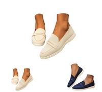 Baskets pour femme - Chaussures de sport - En maille respirante - Légères - Couleur unie - Tendance - Chaussures plates et confortables - Chaussures d'été décontractées - Pointure 35-42 EU, Blanc., 36