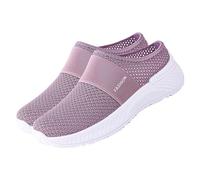 Baskets pour femme - Chaussures décontractées à cent bordures respirantes Baotou - Un étrier, une voûte plantaire paresseuse - Semelle souple - Pour natation, violet, 37.5 EU