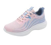 Baskets pour femme - Confortables - Légères - Antidérapantes - Avec amortissement - Pour les loisirs, le trekking, le fitness - Maille respirante - Chaussures de randonnée - Voûte plantaire, Rose, 41