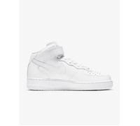 Baskets pour femme - Nike - Peau - Blanc - Lacets - Plat 40,5