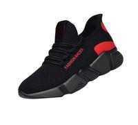 Baskets pour femme - Semelle souple - Légères - Respirantes - Cent chaussures de course - Chaussures de sport décontractées, rouge, 38 EU