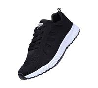 Baskets pour femme, taille 38, chaussures ethniques, décontractées, tendance, creuses, respirantes, talon plat, semelle souple, mer, Noir , 37.5 EU
