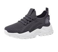 Baskets pour femme - Taille 39 - Printemps et été - Tissage creux - Colorblock - Dessus en métal - Talon incliné - Chaussures décontractées - Pour femme, gris, 37.5 EU