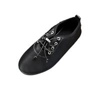 Baskets pour femme Taille 40 Mode Chaussures de sport pour femme Petit cuir brillant Respirant et confortable Décontracté Eau 6, Noir , 38.5 EU