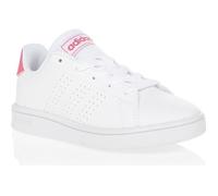Baskets pour fille ADIDAS Advantage K Blanc/Rose - Tige en matière synthétique souple avec 3 bandes perforées 31