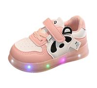Baskets pour fille - Respirantes - Chaussures de course pour fille - Chaussures lumineuses - Antidérapantes - Chaussures de sport pour enfants - Baskets Shine Blinky, Rose, 28 EU
