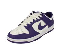 Baskets pour garçon Nike Dunk Low Retro en cuir blanc à lacets