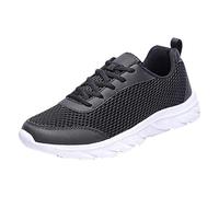 Baskets pour homme avec doublure en maille confortables et antidérapantes à crampons profonds - Coupe large - Semelle intérieure rembourrée - Chaussures de course à pied en montagne, trekking