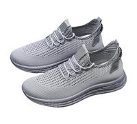 Baskets pour homme - Chaussures de sport d'été en maille respirante - Couleur unie - Slip On - Semelle souple - Chaussures de jogging confortables - Chaussures d'été pour l'extérieur - Course à pied
