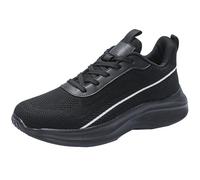 Baskets pour homme - Confortables et respirantes - Antidérapantes - Chaussures de loisirs - Chaussures de sport basiques pour homme, Noir, 50 EU