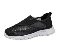 Baskets pour homme en maille souple - Baskets d'entraînement à enfiler - Légères, respirantes et confortables - Chaussures de marche à haut rebond profond - Baskets de badminton, de tennis, de sport