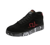 Baskets pour homme et adolescent - Respirantes - Dessus bas - Quatre saisons - Chaussures de loisirs - Chaussures de sport pour homme, Noir , 38.5 EU