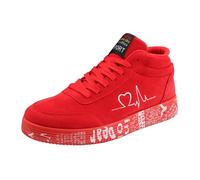 Baskets pour homme et adolescent - Respirantes - Dessus bas - Quatre saisons - Chaussures de loisirs - Chaussures de sport pour homme, rouge, 37.5 EU