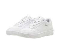 Puma Women Court Classy Sneakers, White Silver Metallic, 42.5 EU