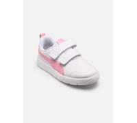 Puma Baskets basses Courtflex V3 V à scratch Blanc/Rose Taille 30 Enfant