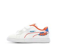 Baskets - Puma - Iinf Smash Comics - Couleur Blanche/Bleu/Rouge - Enfant - Lacets 23
