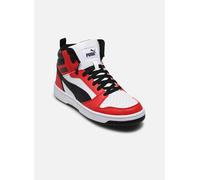 PUMA Unisex Kids Rebound V6 Mid Jr Baskets, Puma White Puma Black For All Time Red, 36 EU