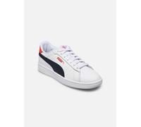 Puma Unisex Youth Puma Smash 3.0 L Jr Sneakers, Puma White-Puma Navy-For All Time Red, 37 EU