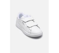 PUMA Unisex Kids Smash 3.0 L V Ps Baskets, Puma White Cool Light Gray, 32 EU