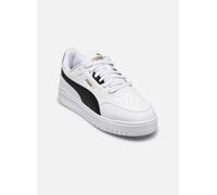 PUMA Shuffle Downtown Lo Jr Baskets Unisexes pour Enfant, Puma White PUMA Black PUMA Gold, 4 UK