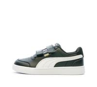 Baskets - Puma - Shuffle V PS - Noir/Or - Cuir - Enfant - Plat 32
